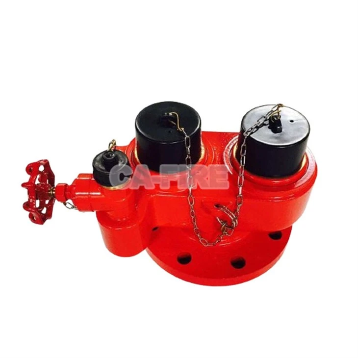 Compact 2-Way Breeching Inlet For Fire Hydrant Systems – CA-FIRE Red