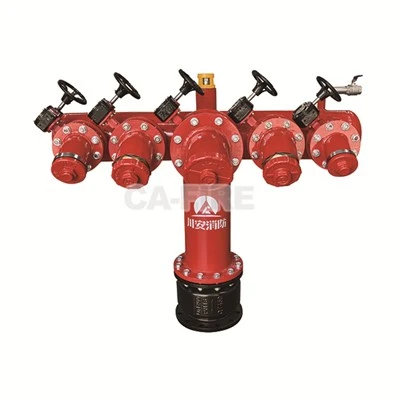 Gwaelod awyr agored math piler gwrthiant pwysau hydrant tân 6 piler hydrant tân